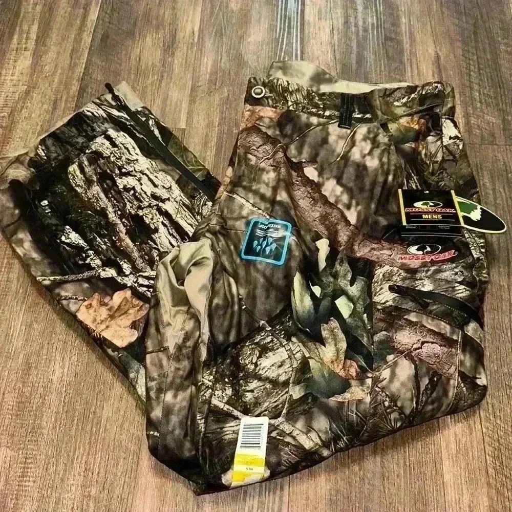 Mossy Oak Men’s Camo Cargo Waterproof‎ Scent Control Pants 2XL NWT